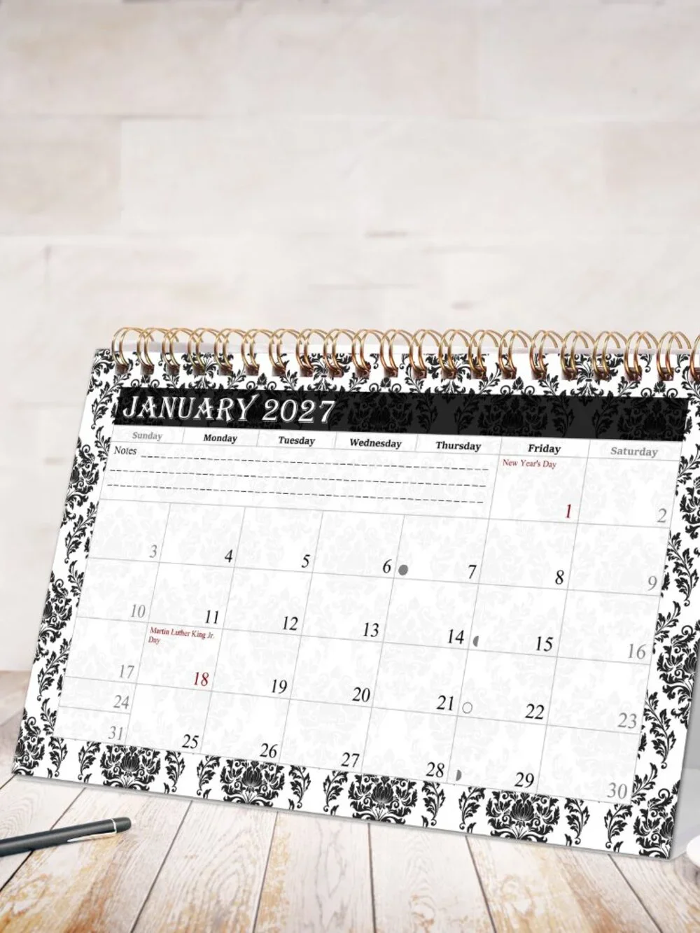 2026-2027 18 Months Standing Flip Desk Calendar Desktop Planner 019